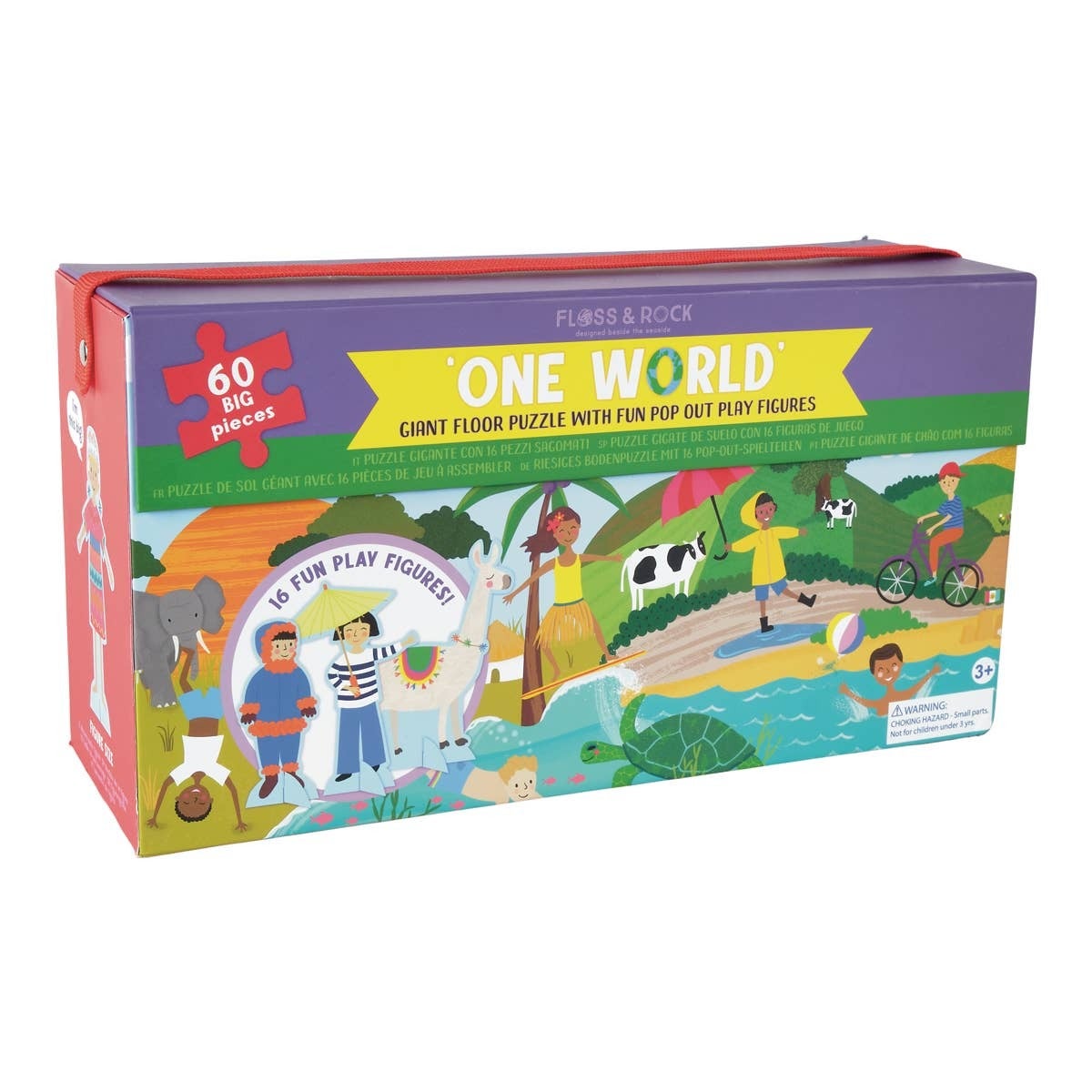 60PC GIANT FLOOR PUZZLE WITH POP OUT PIECES - DINOSAUR 60PC GIANT FLOOR PUZZLE WITH POP OUT PIECES - DINOSAUR